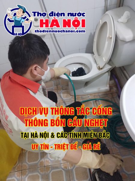 Dịch vụ thông tắc cống, thông bồn cầu nghẹt giá rẻ