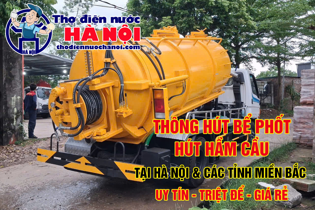 Dịch vụ thông Hút bể phốt, hút hầm cầu vệ sinh giá rẻ tại Bắc Ninh